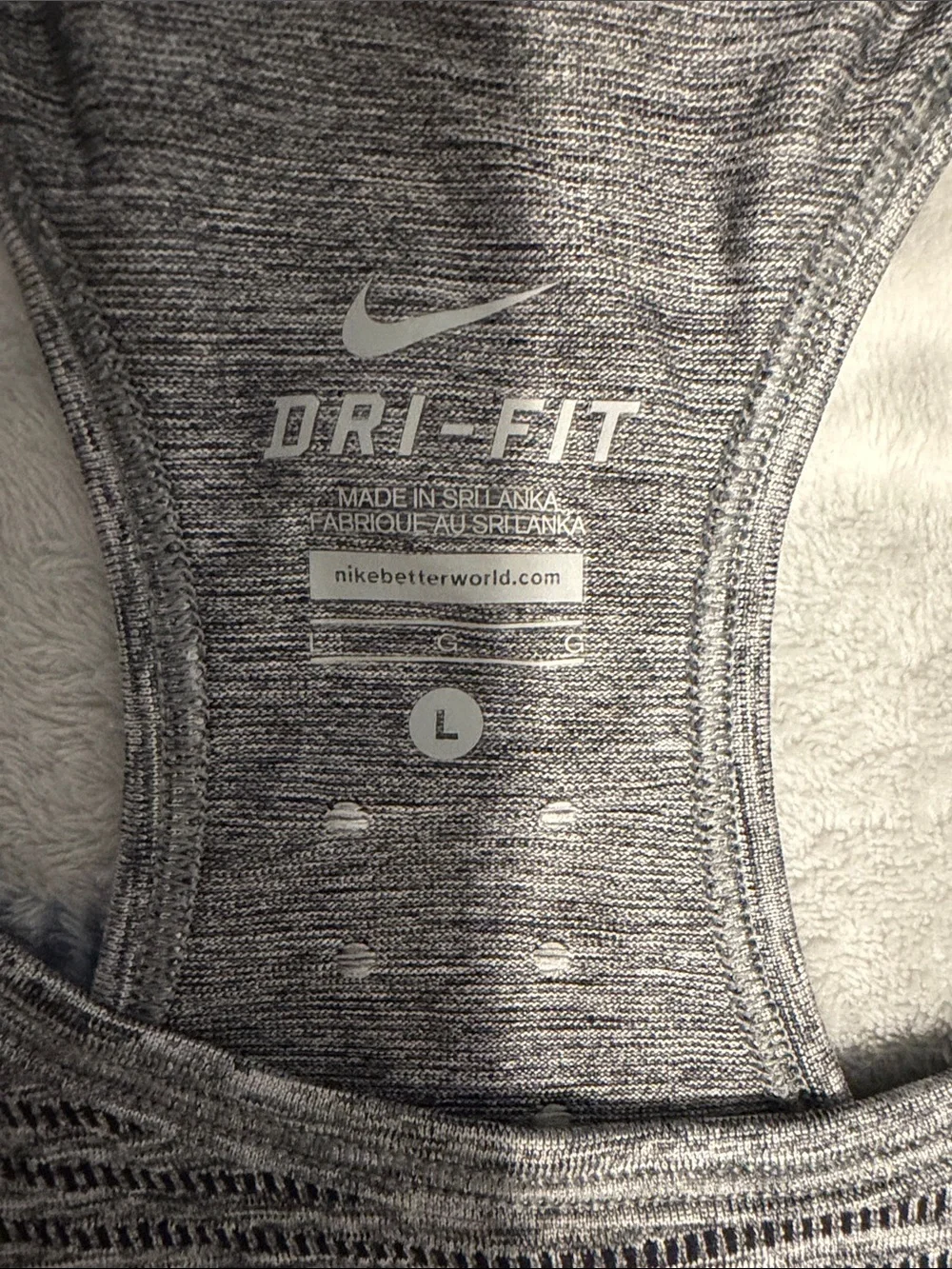 Nike Women’s Grey Heather Racerback Performance Tank